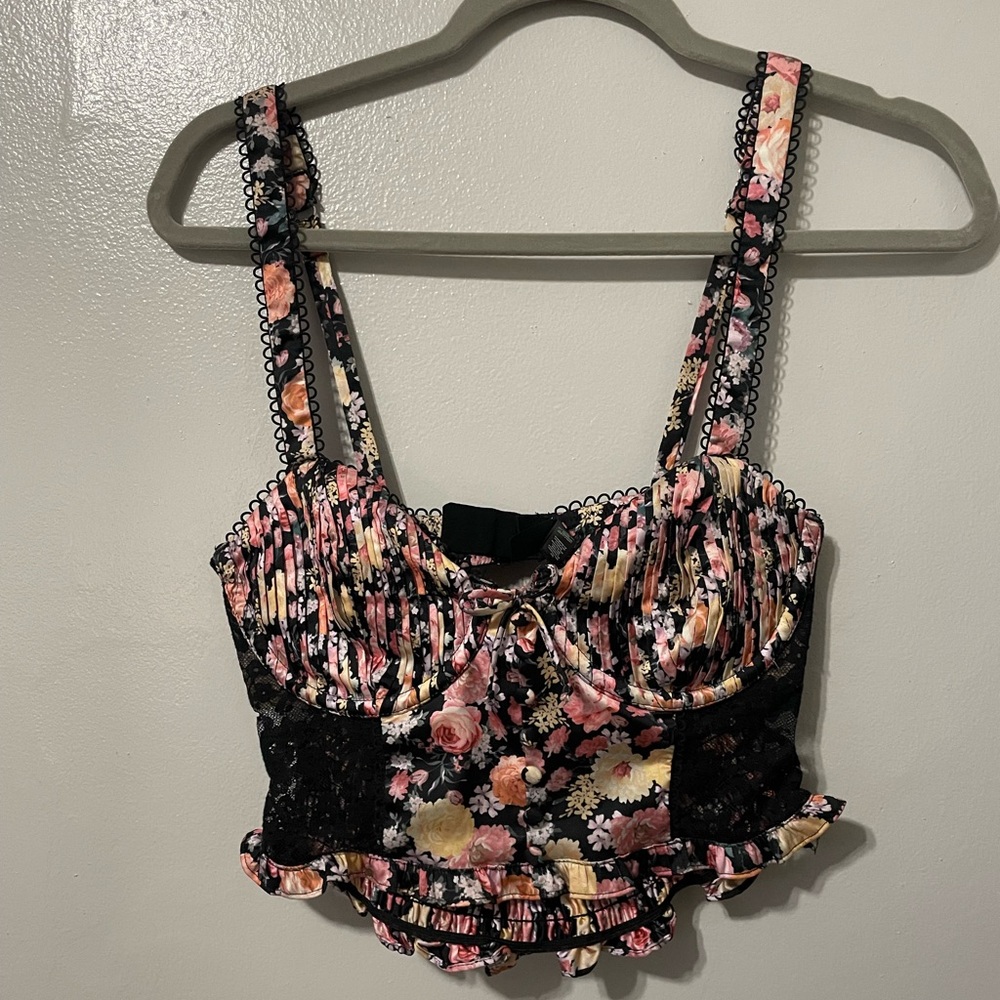 For Love And Lemons Floral Bustier